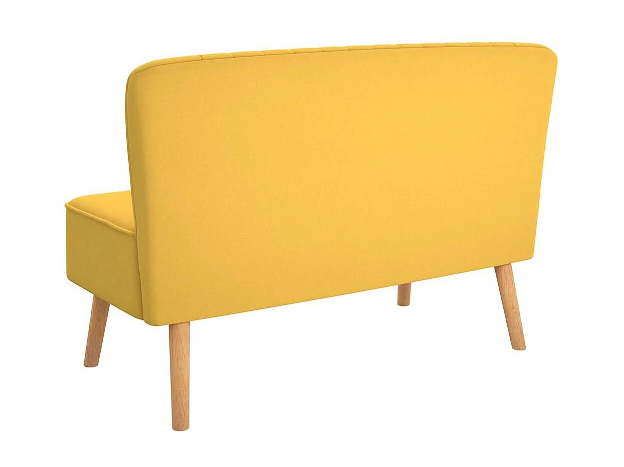 Sofá de tecido 117x55,5x77 cm amarelo