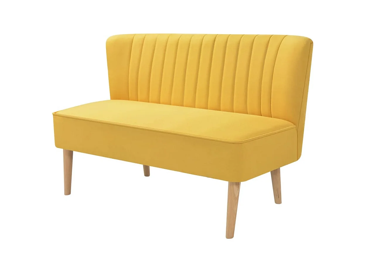 Bank 117x55,5x77 cm stof geel