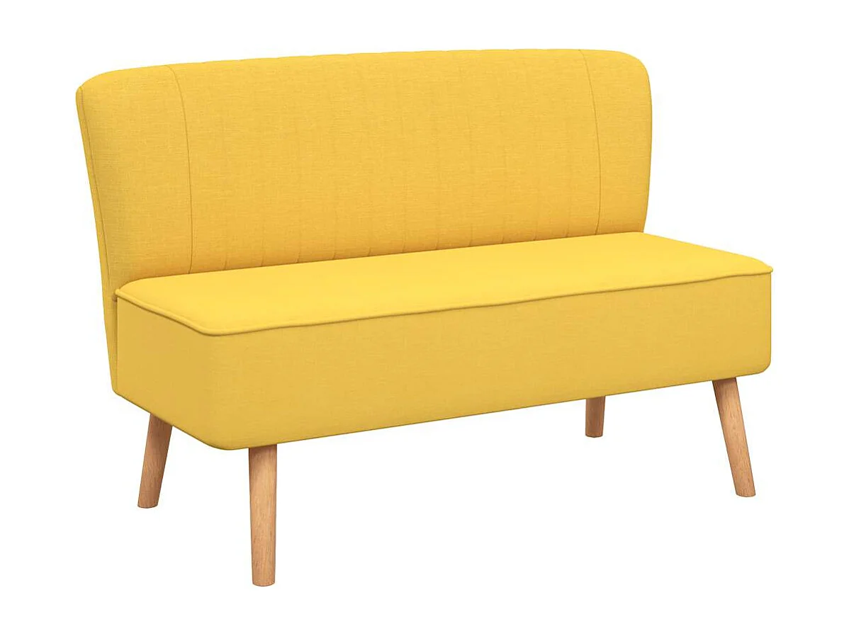 Divano in Tessuto 117x55,5x77 cm Giallo
