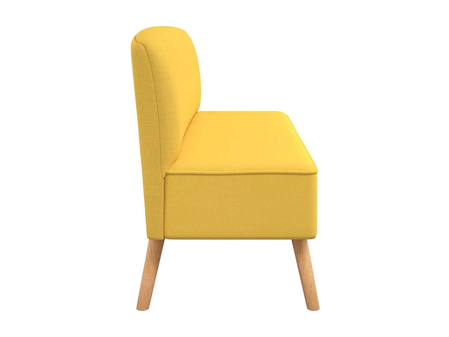 Divano in Tessuto 117x55,5x77 cm Giallo