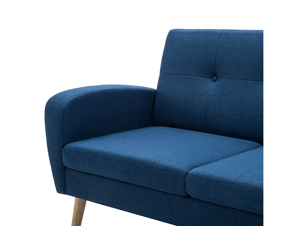 Sofá de 3 lugares em tecido azul