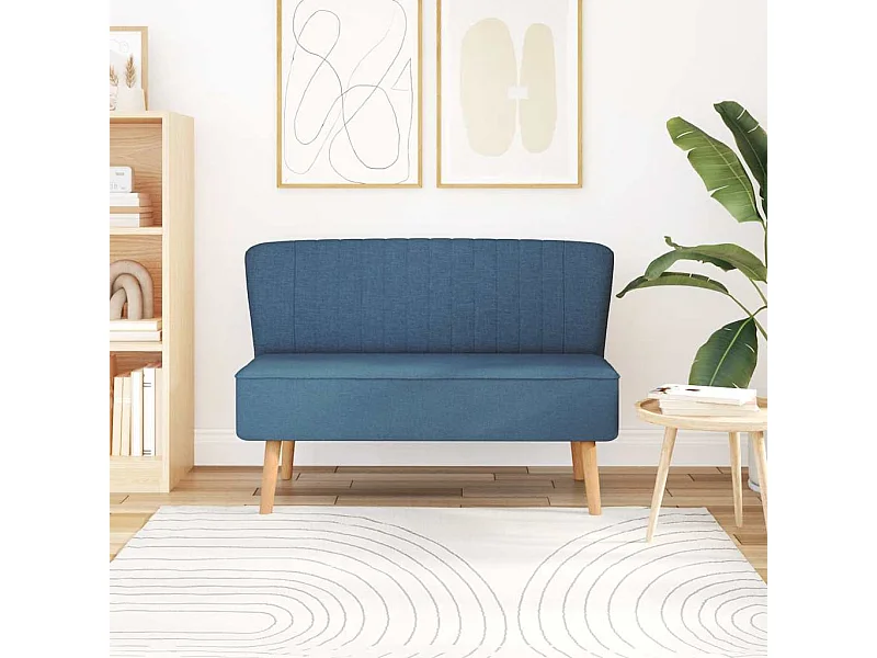 Divano in Tessuto 117x55,5x77 cm Blu