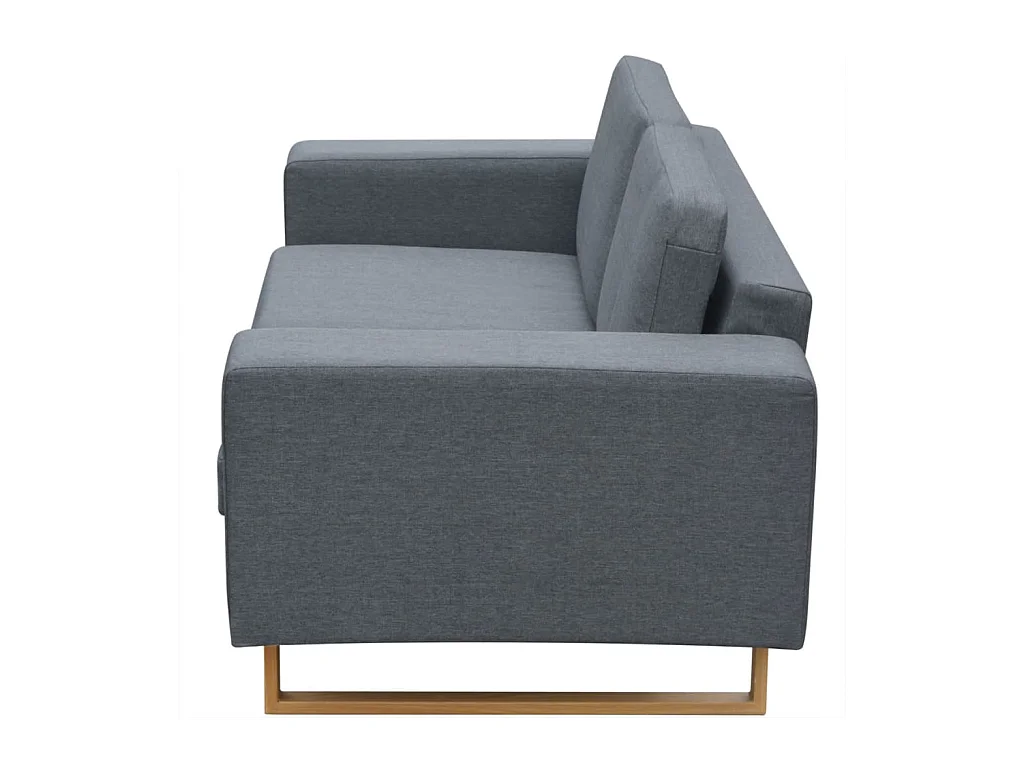 Canapé à 2 places tissu gris clair
