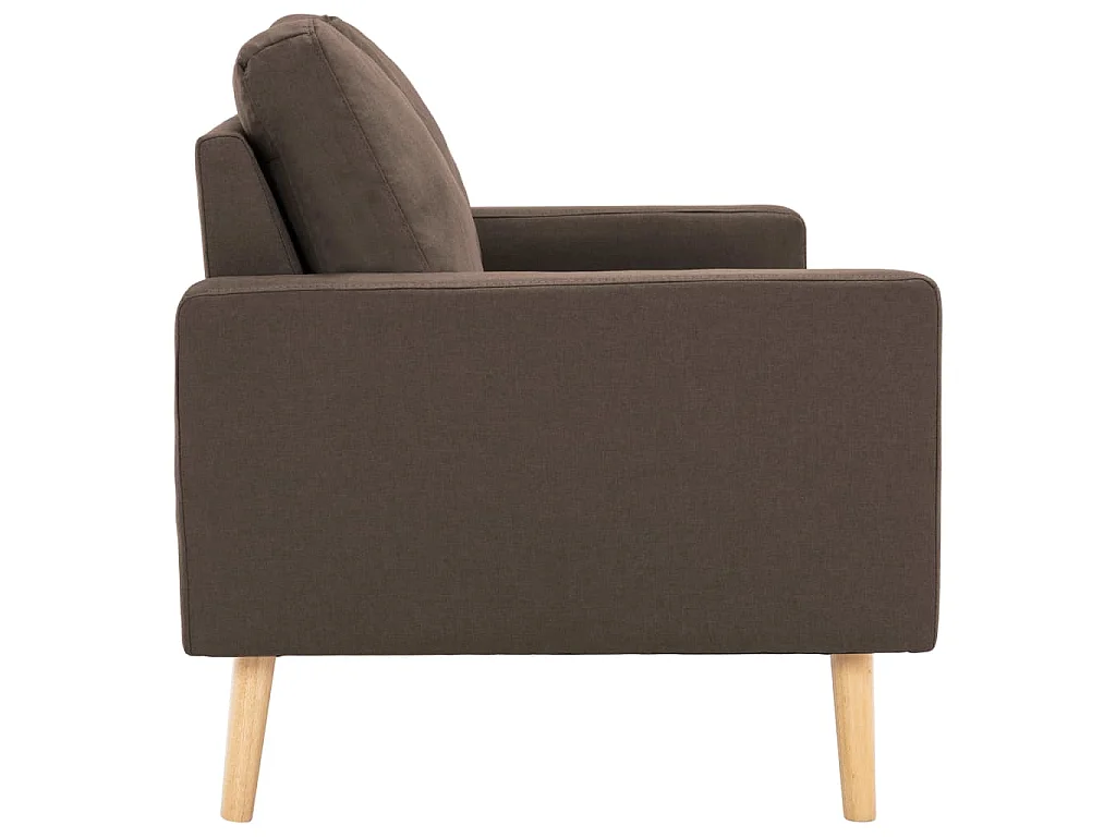 Canapé à 2 places Marron Tissu