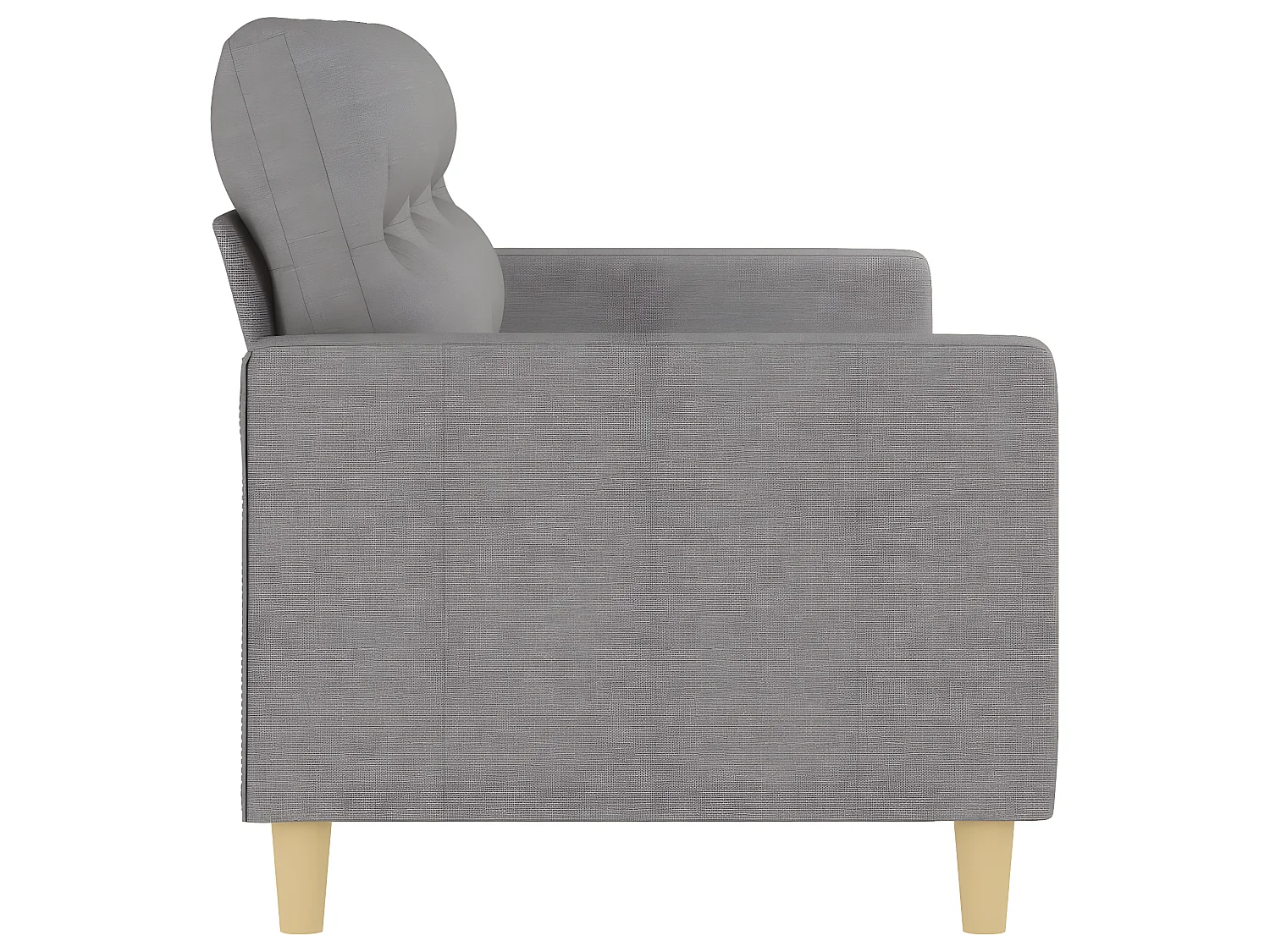 3-Sitzer-Sofa Hellgrau 180 cm Stoff