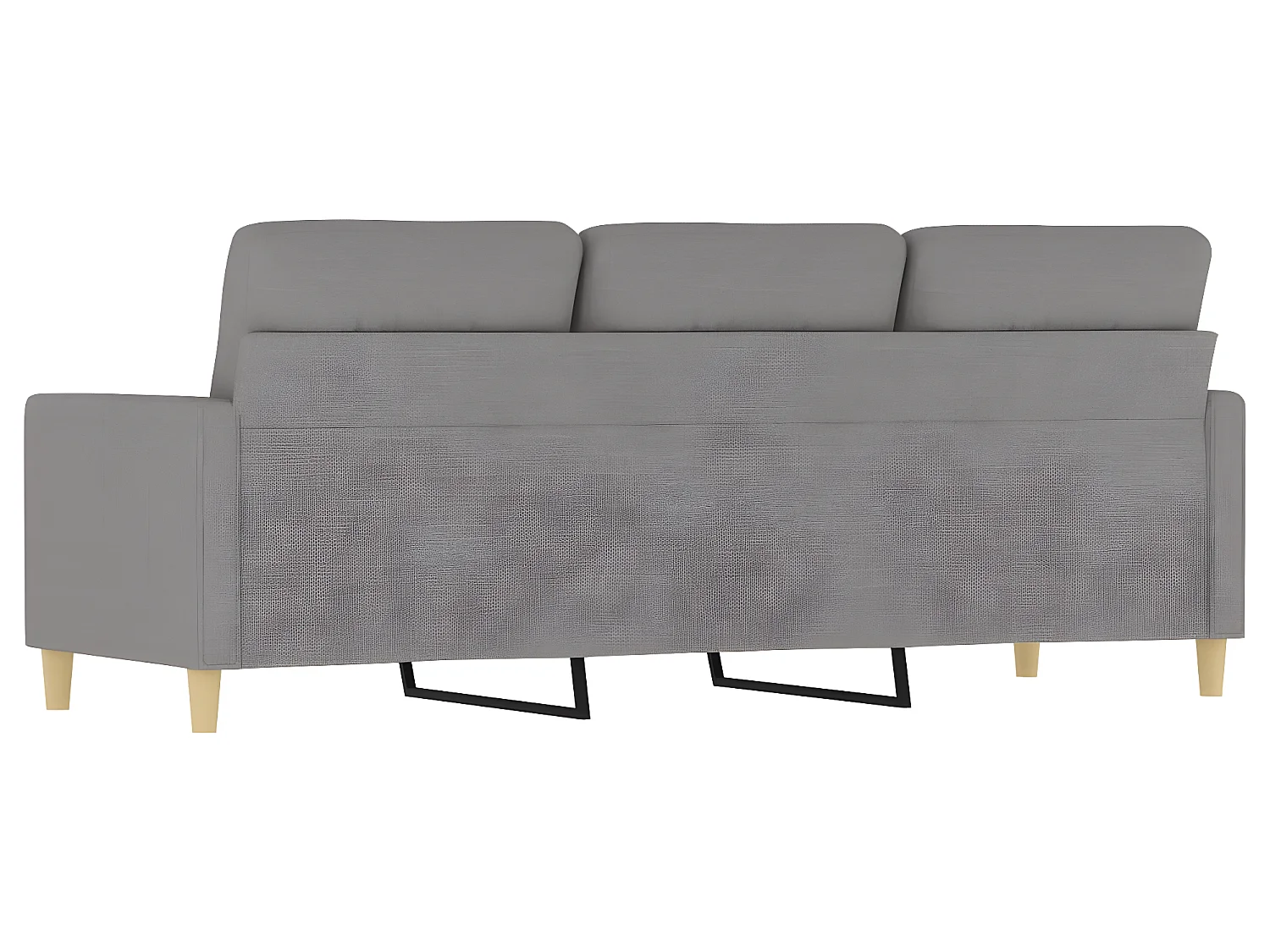 3-Sitzer-Sofa Hellgrau 180 cm Stoff