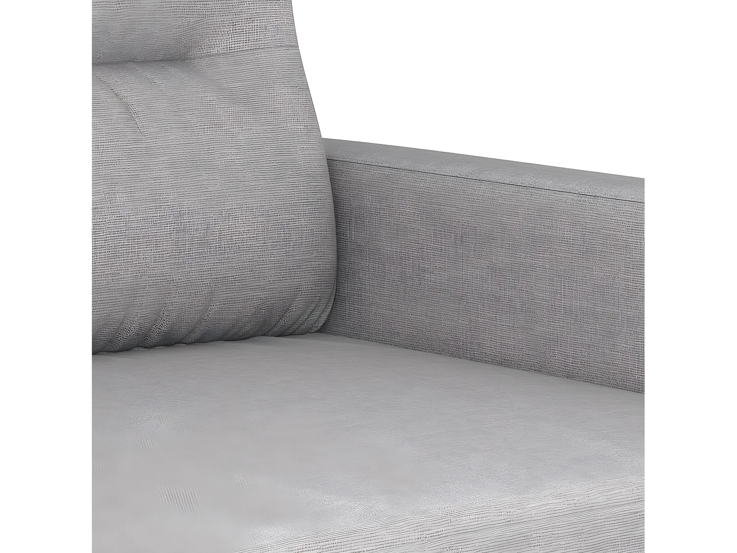 3-Sitzer-Sofa Hellgrau 180 cm Stoff