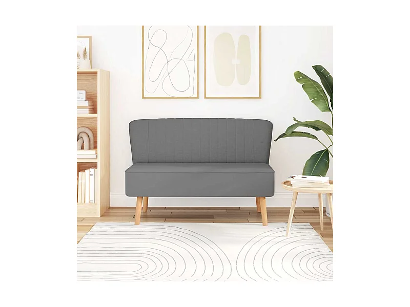 Divano in Tessuto 117x55,5x77 cm Grigio Chiaro