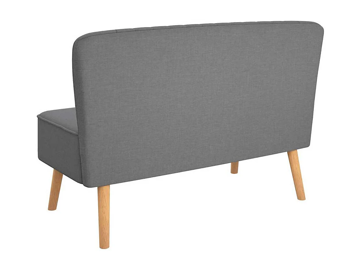 Canapé 117 x 55,5 x 77 cm Tissu Gris clair