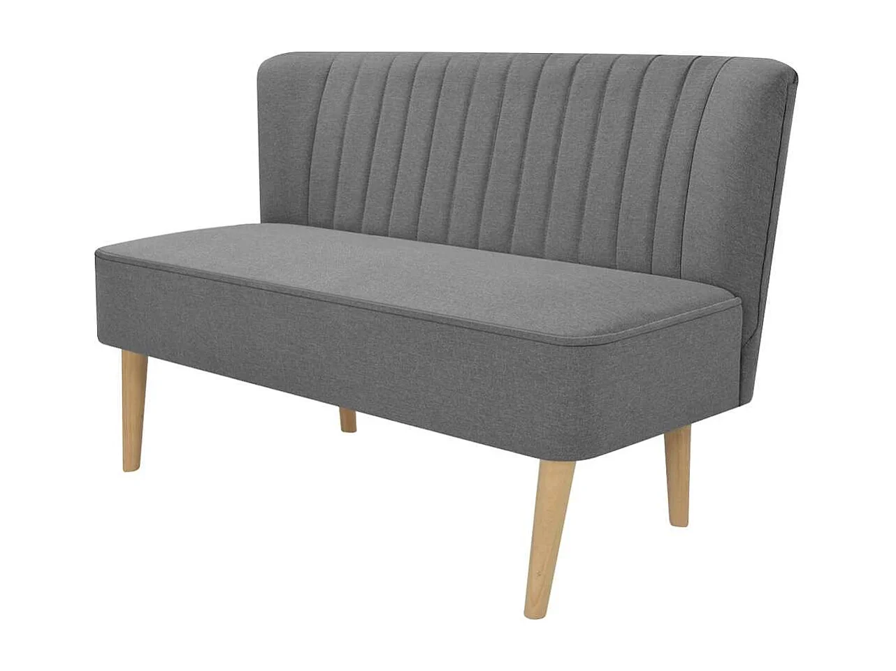 Canapé 117 x 55,5 x 77 cm Tissu Gris clair