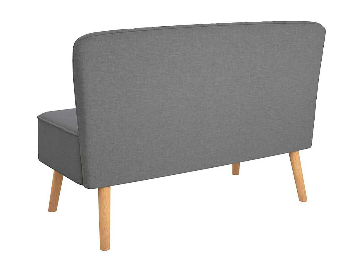Canapé 117 x 55,5 x 77 cm Tissu Gris clair