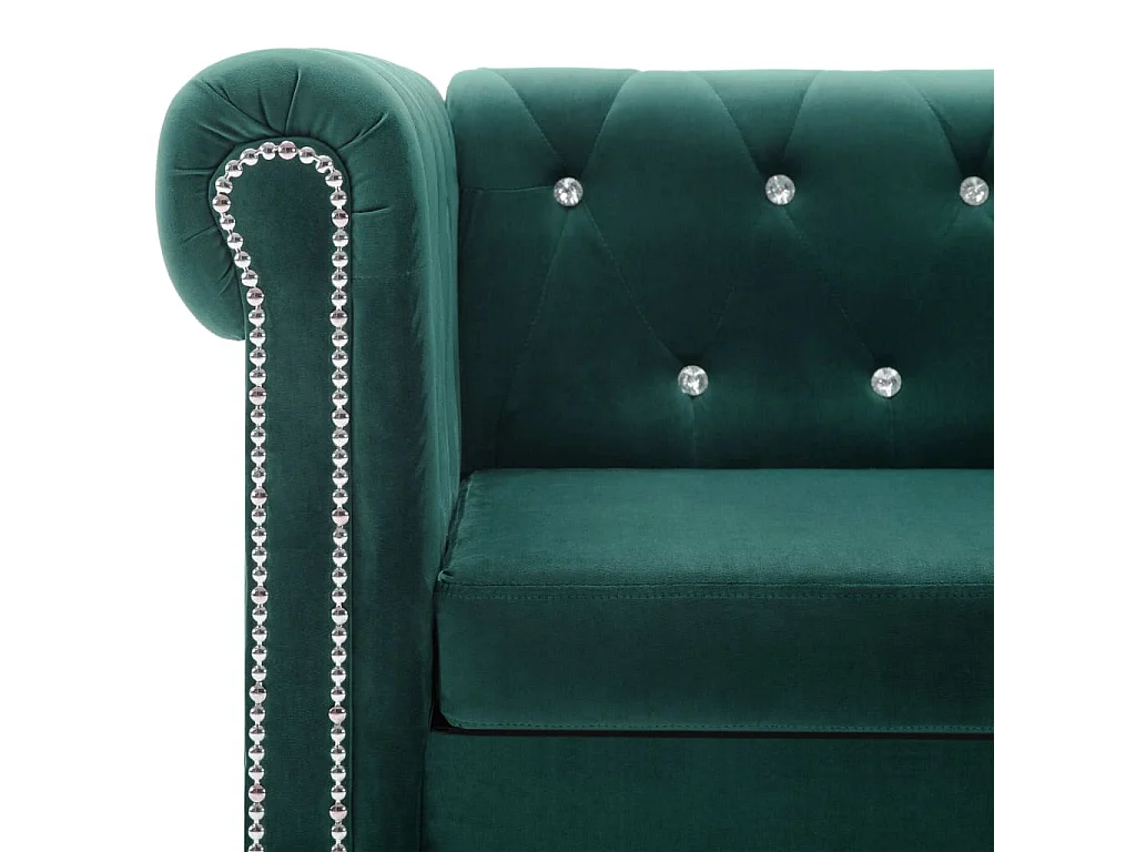 Canapé à 2 places Revêtement en velours 146 x 75 x 72 cm Vert