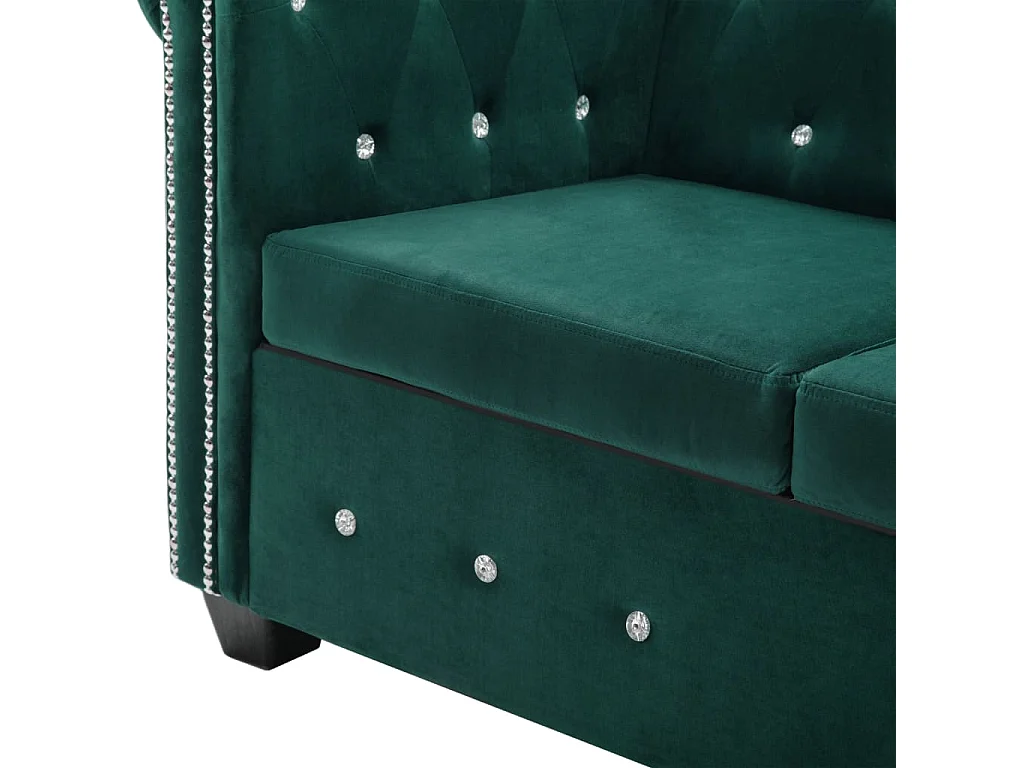 Canapé à 2 places Revêtement en velours 146 x 75 x 72 cm Vert