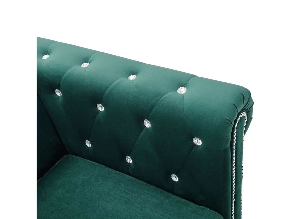 Canapé à 2 places Revêtement en velours 146 x 75 x 72 cm Vert