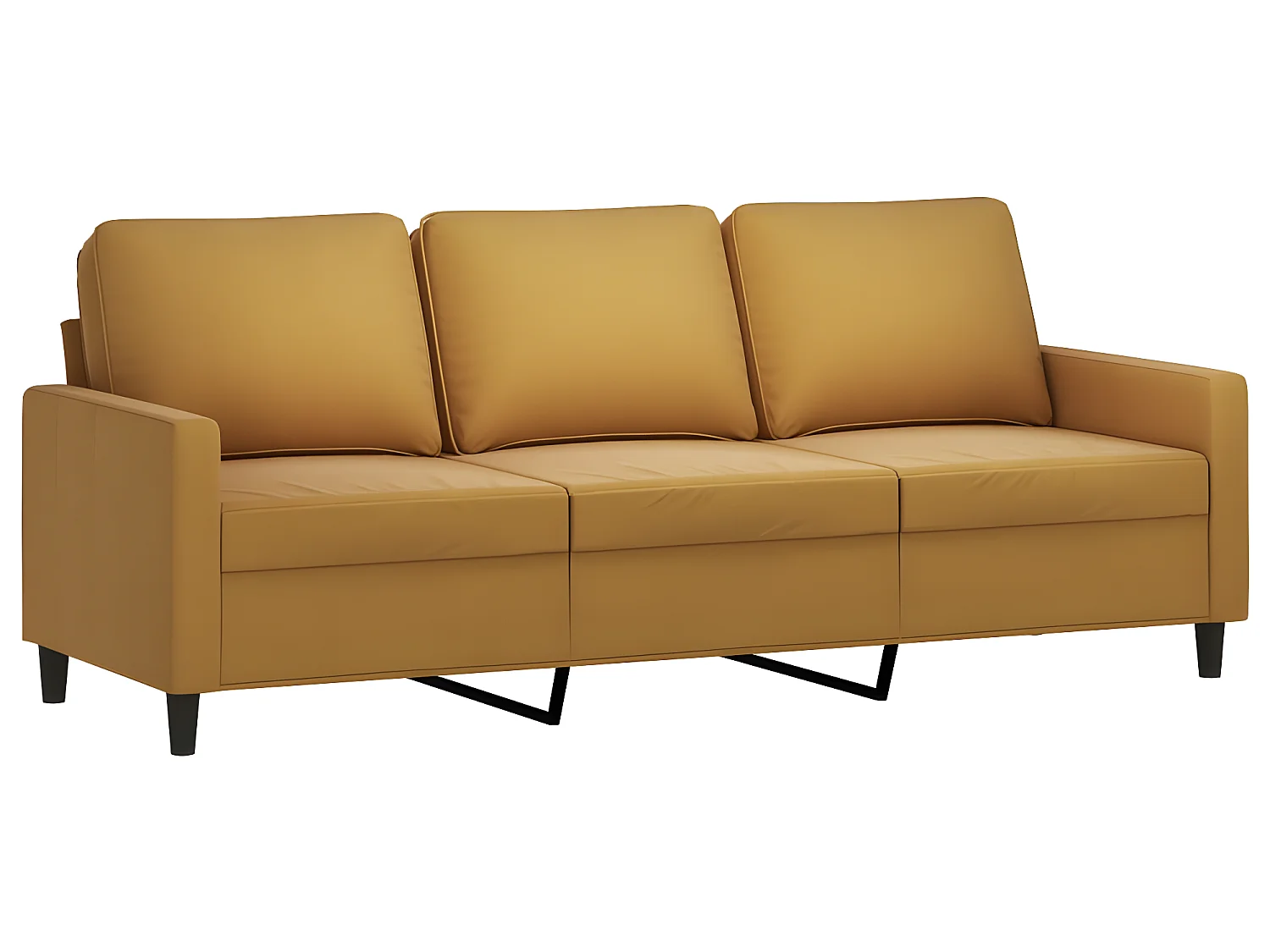Canapé à 3 places Marron 180 cm Velours