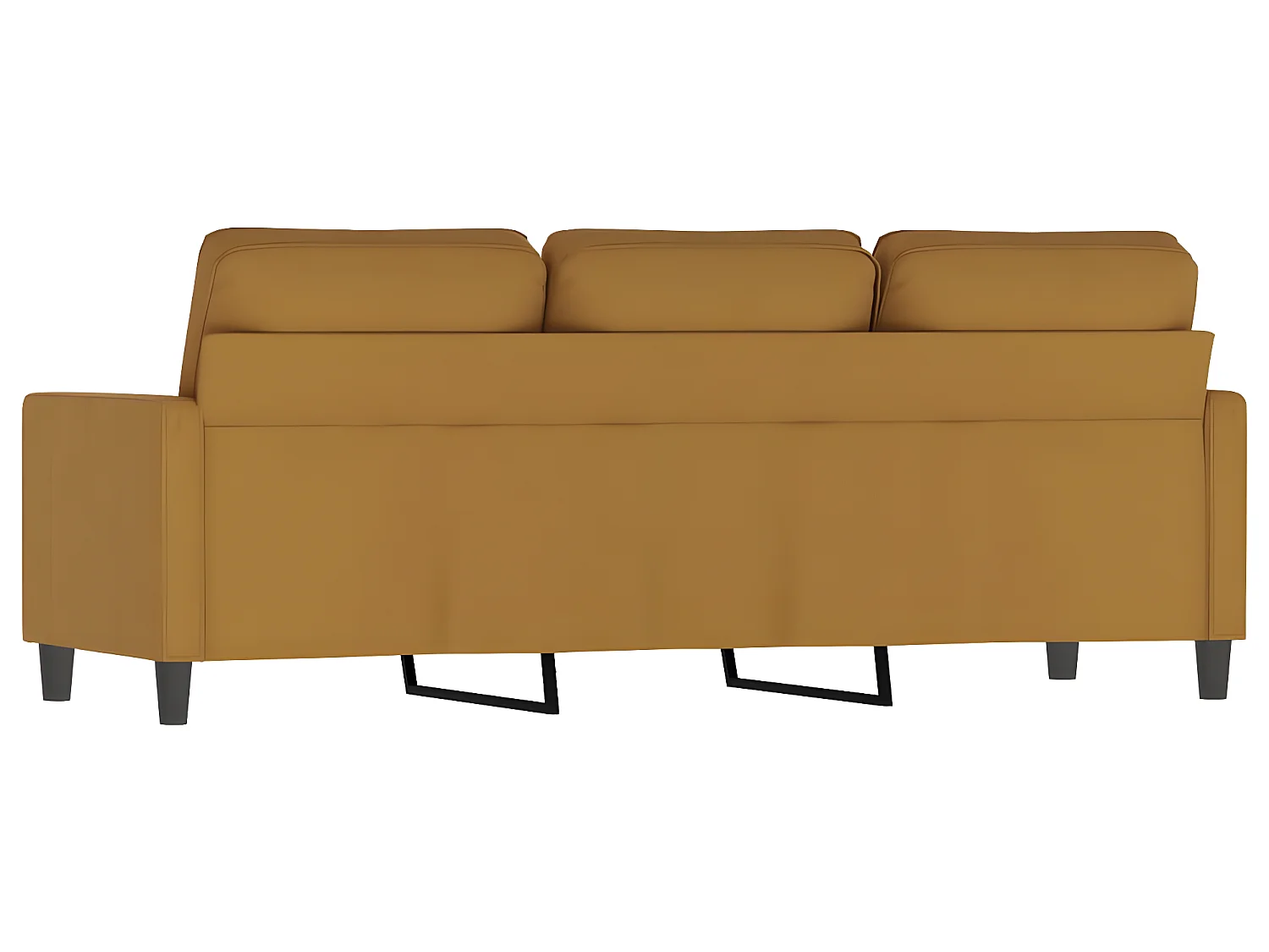Canapé à 3 places Marron 180 cm Velours