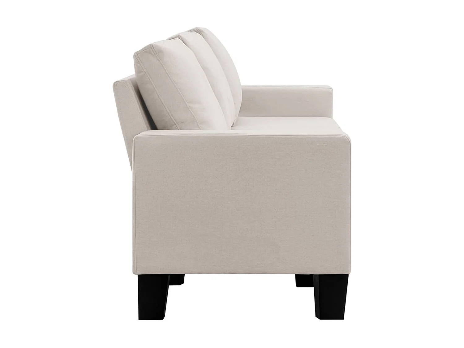 Sofá de 5 lugares tecido cor creme