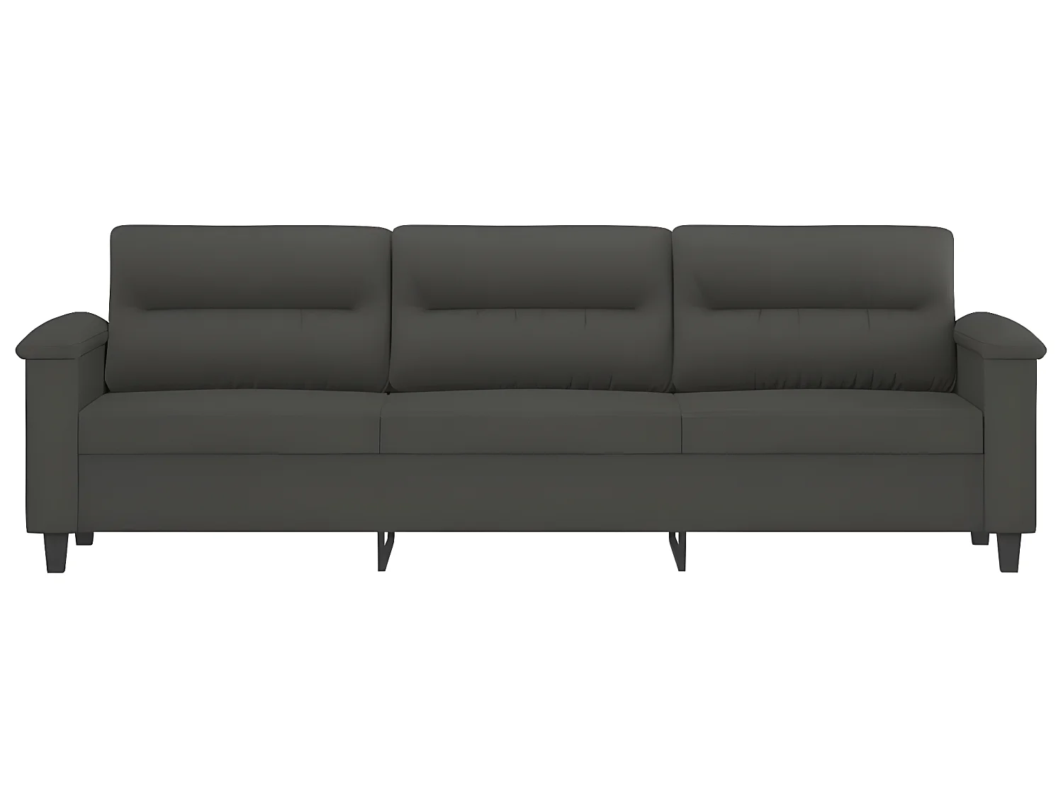 Canapé 3 places en microfibre gris foncé
