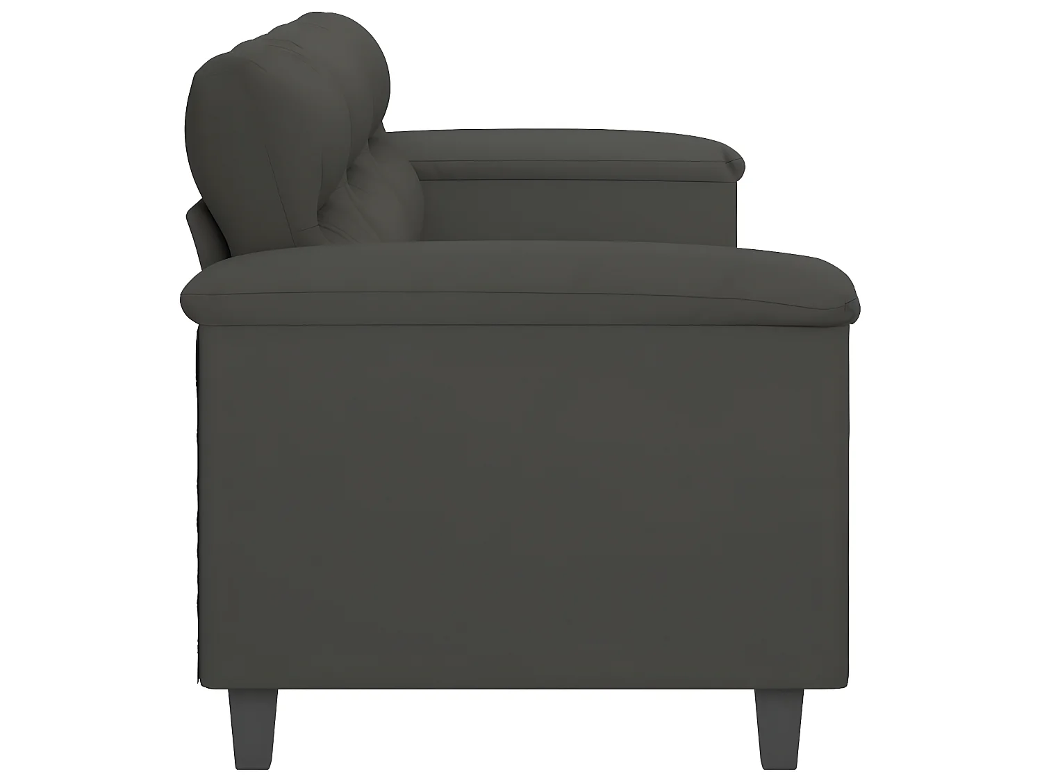 Canapé 3 places en microfibre gris foncé