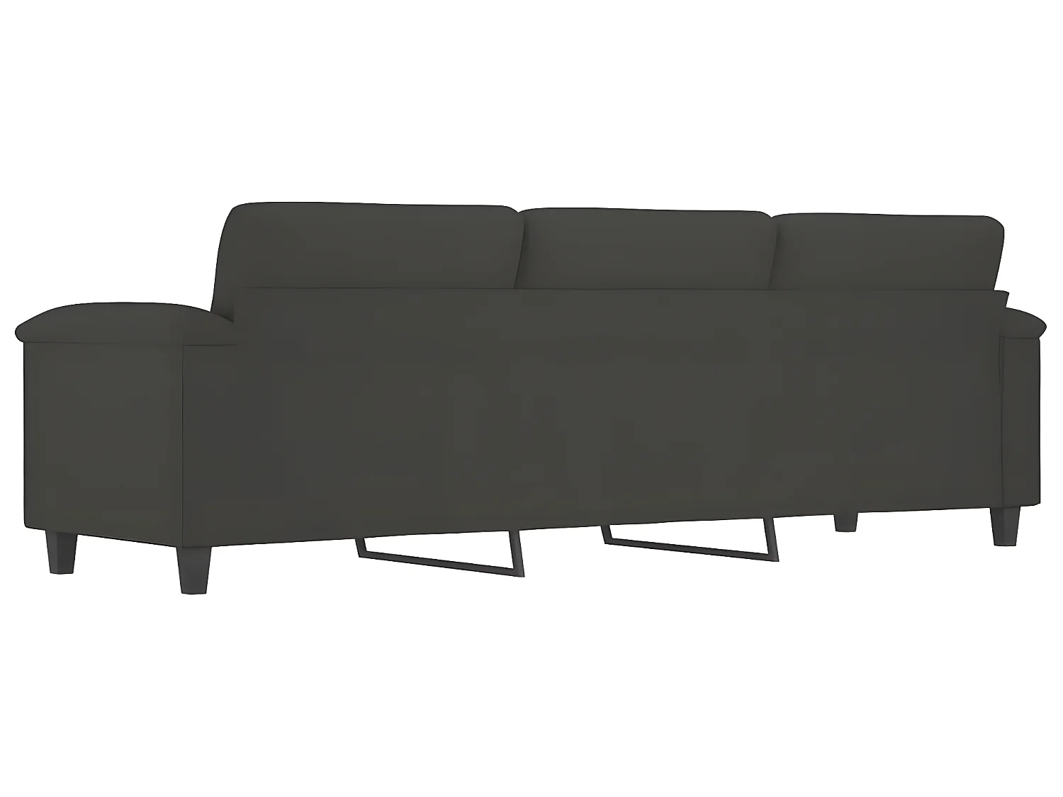 Canapé 3 places en microfibre gris foncé