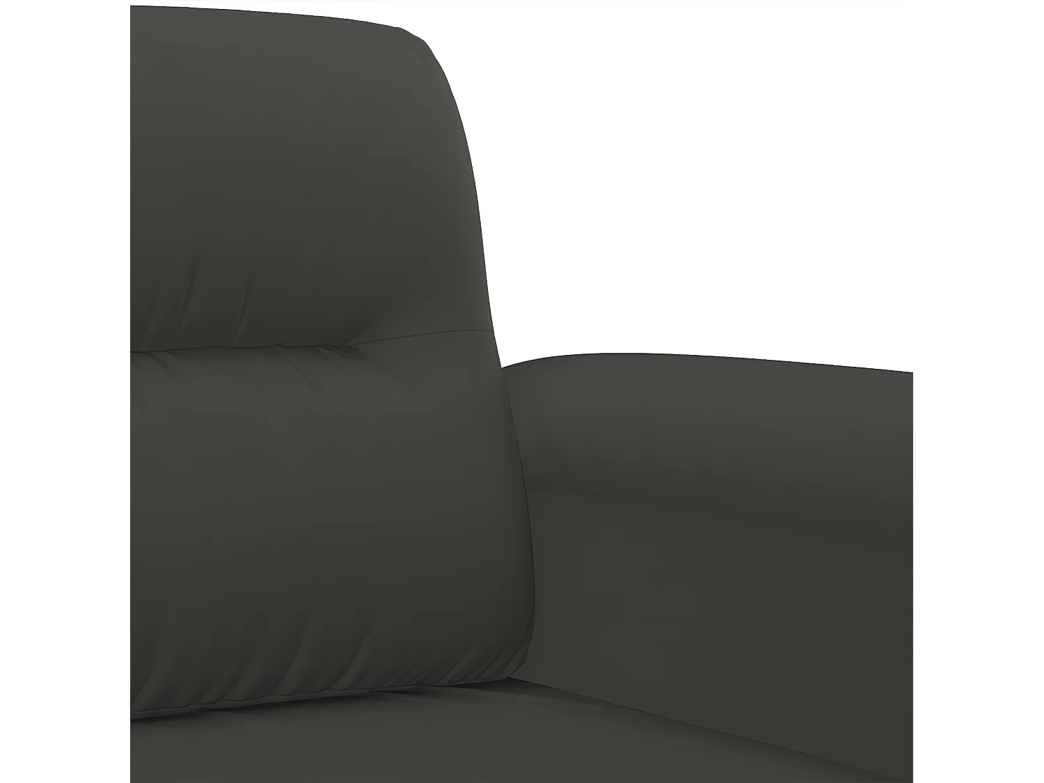 Canapé 3 places en microfibre gris foncé