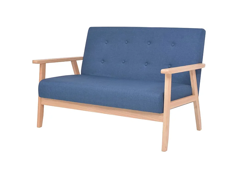2-Sitzer-Sofa Stoff Blau