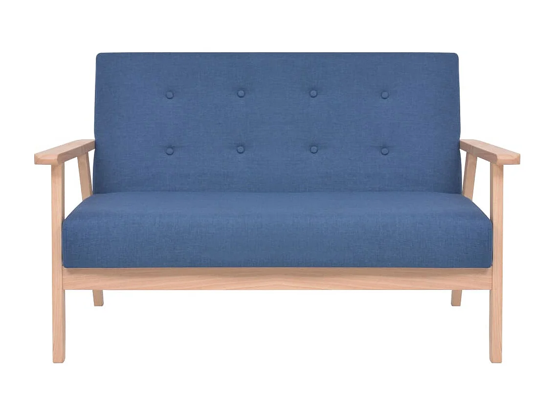 2-Sitzer-Sofa Stoff Blau