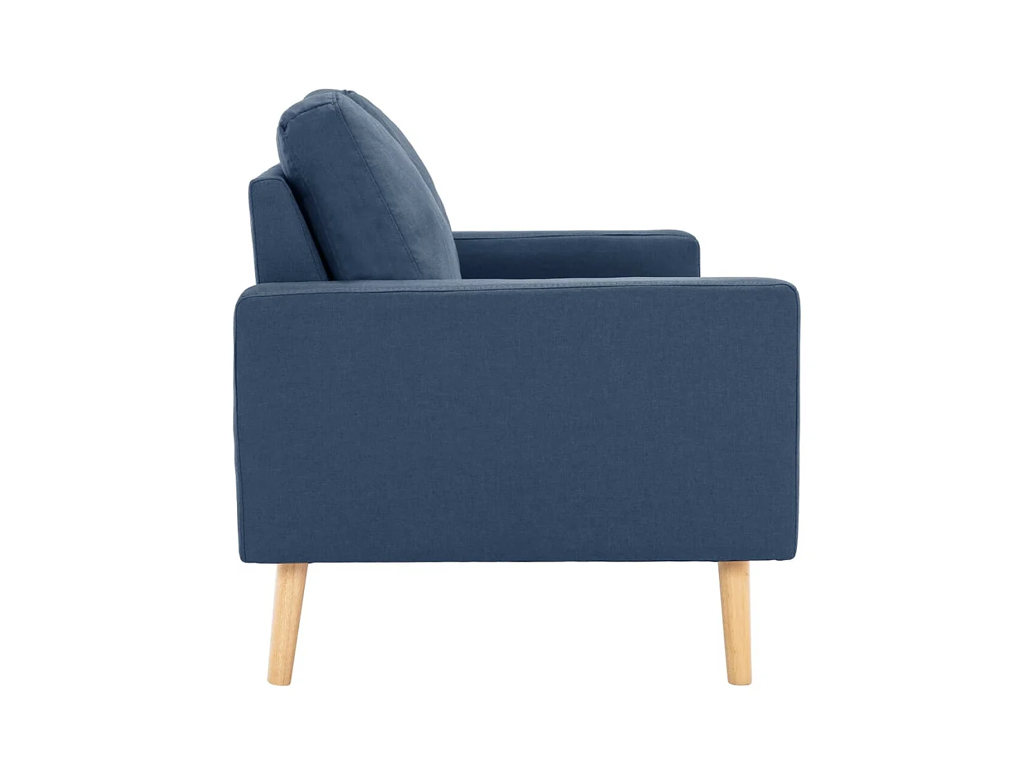 Canapé à 2 places Bleu Tissu