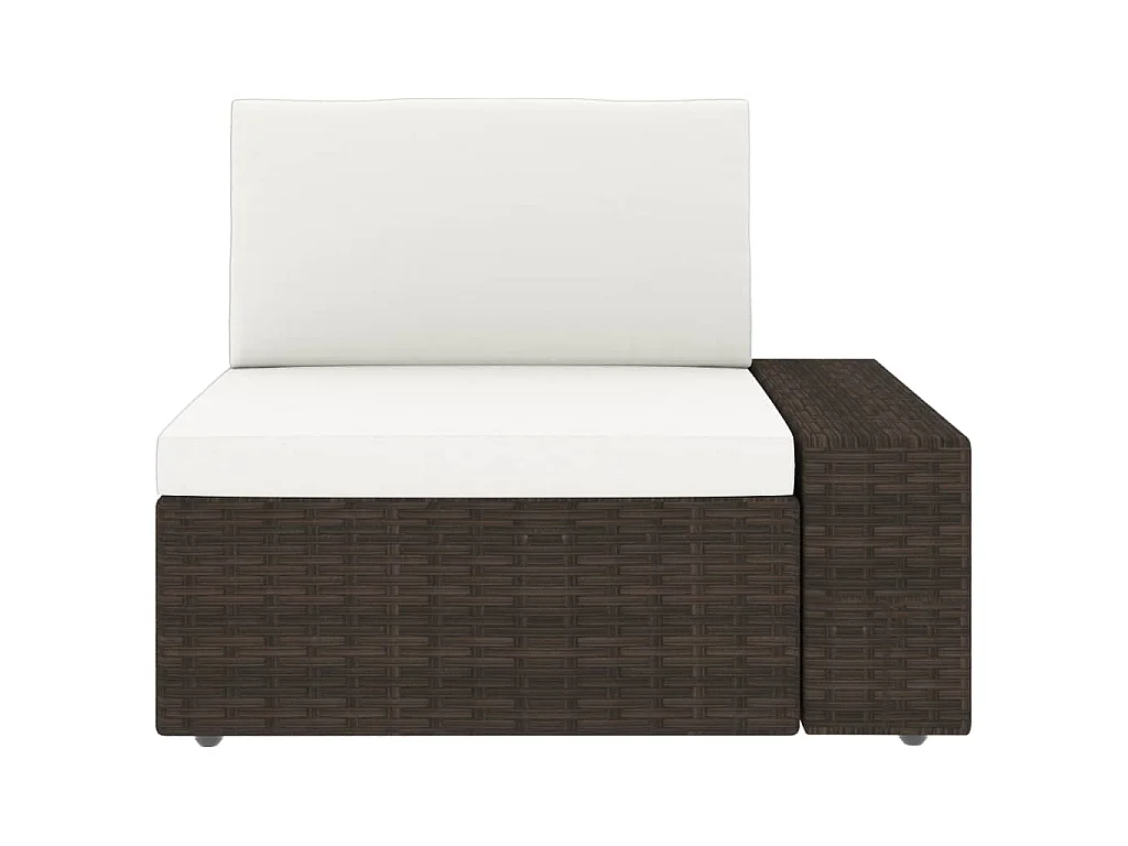 Modulares 3-Sitzer-Sofa Poly Rattan Braun