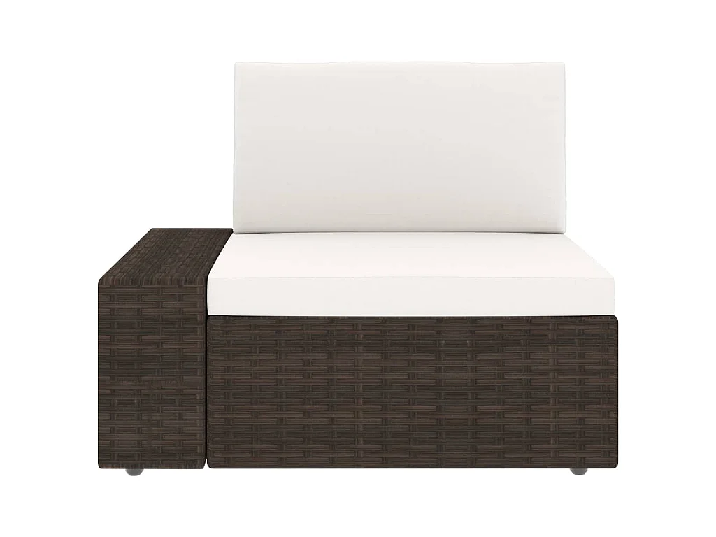 Modulares 3-Sitzer-Sofa Poly Rattan Braun