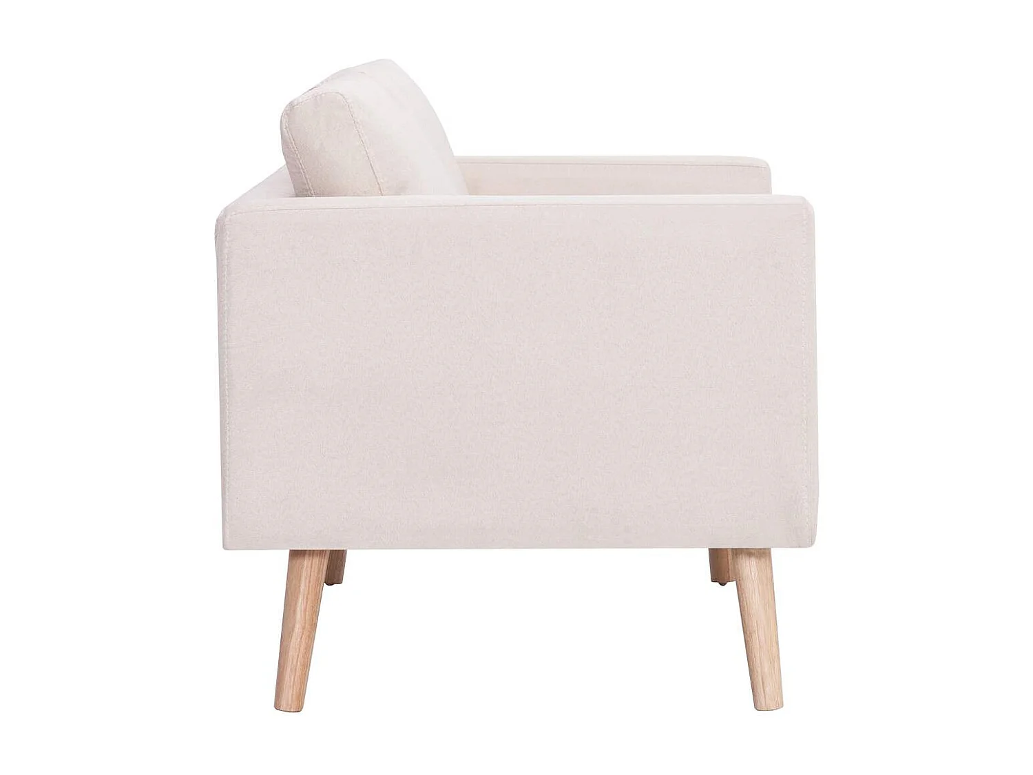 Canapé à 3 places Tissu Crème