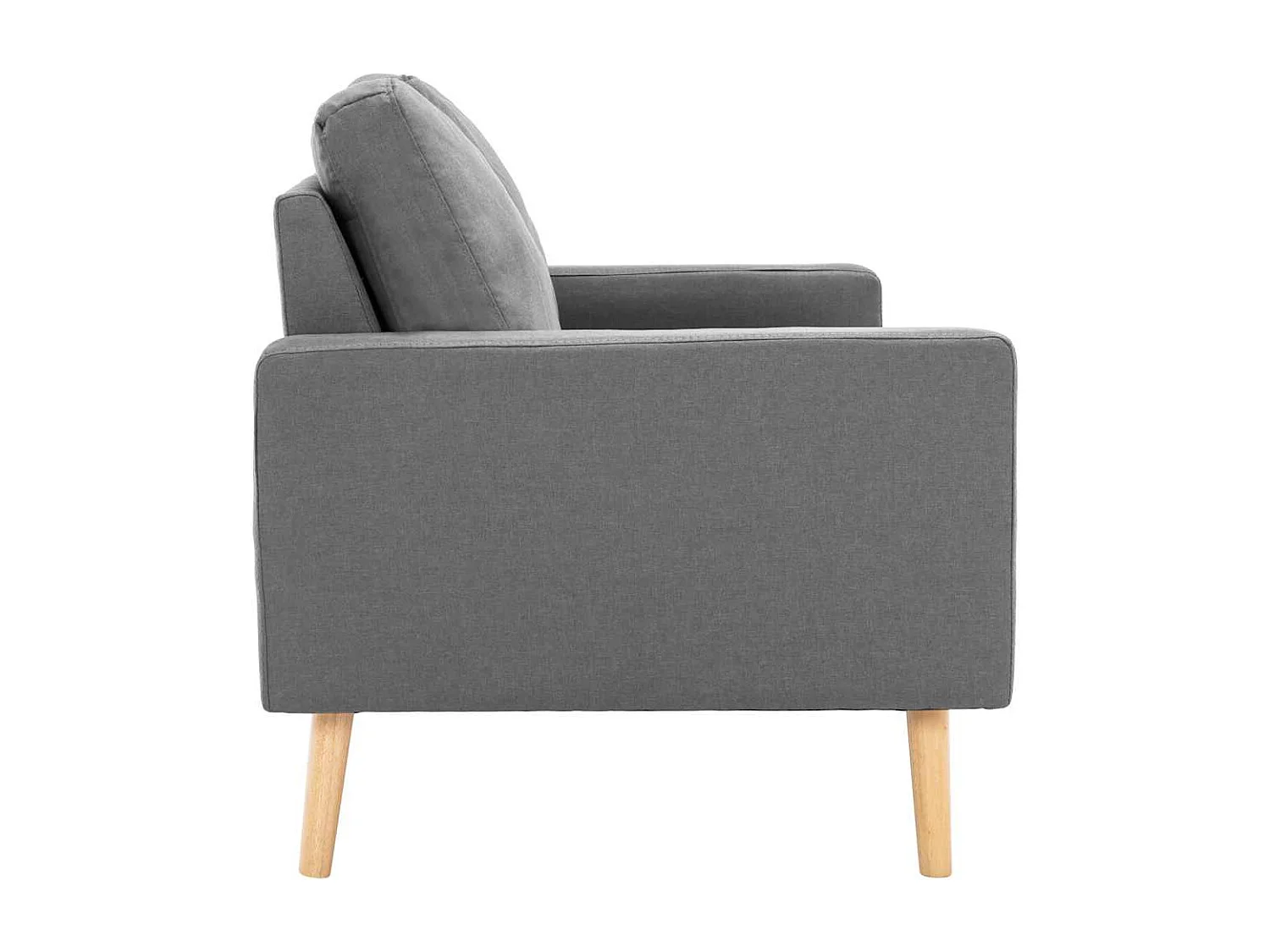 2-Sitzer-Sofa Hellgrau Stoff