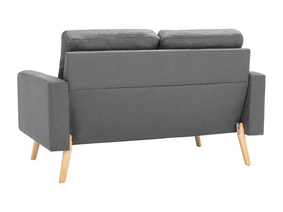 2-Sitzer-Sofa Hellgrau Stoff