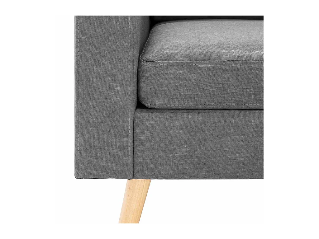 Tweezitsbank stof lichtgrijs