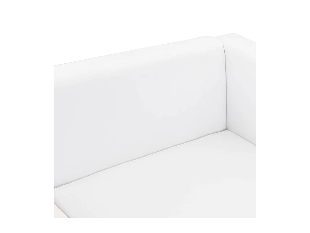2-Sitzer-Sofa Kunstleder Weiß