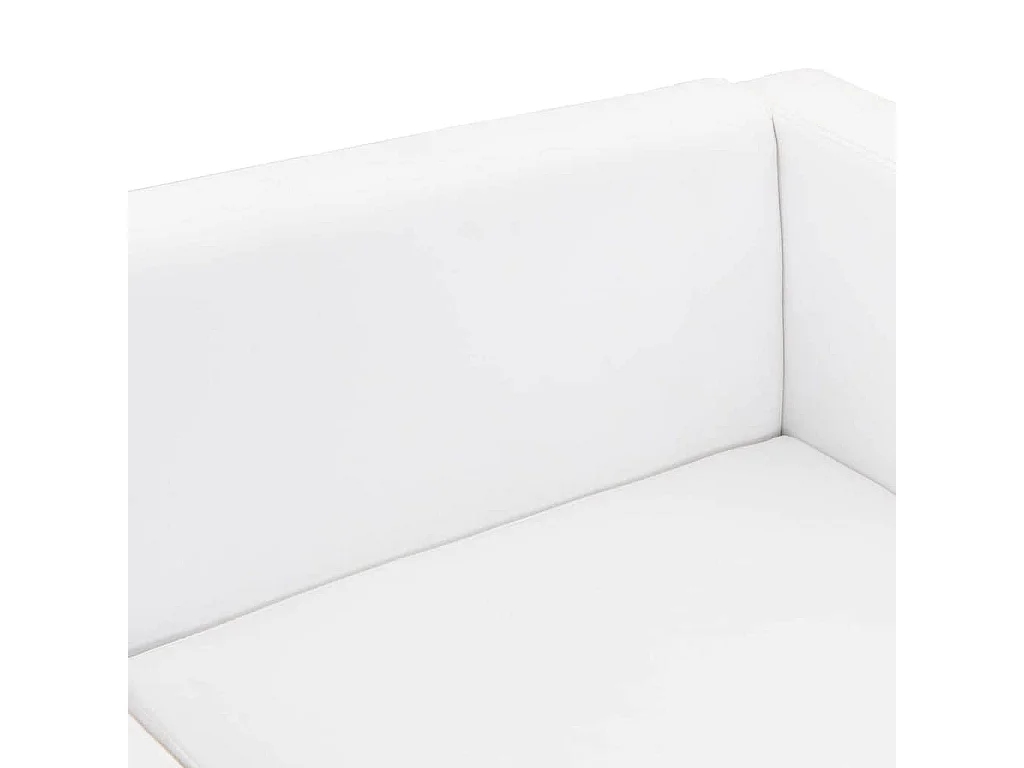 Canapé à 2 places cuir artificiel blanc