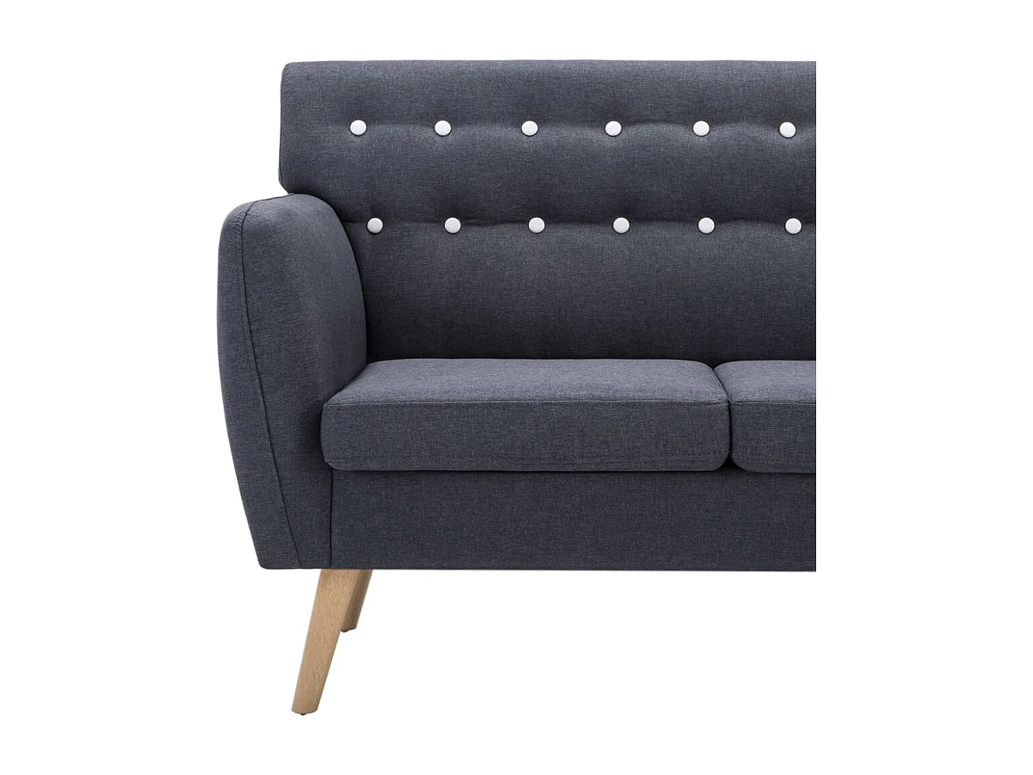 3-Sitzer-Sofa Stoff 172x70x82 cm Dunkelgrau