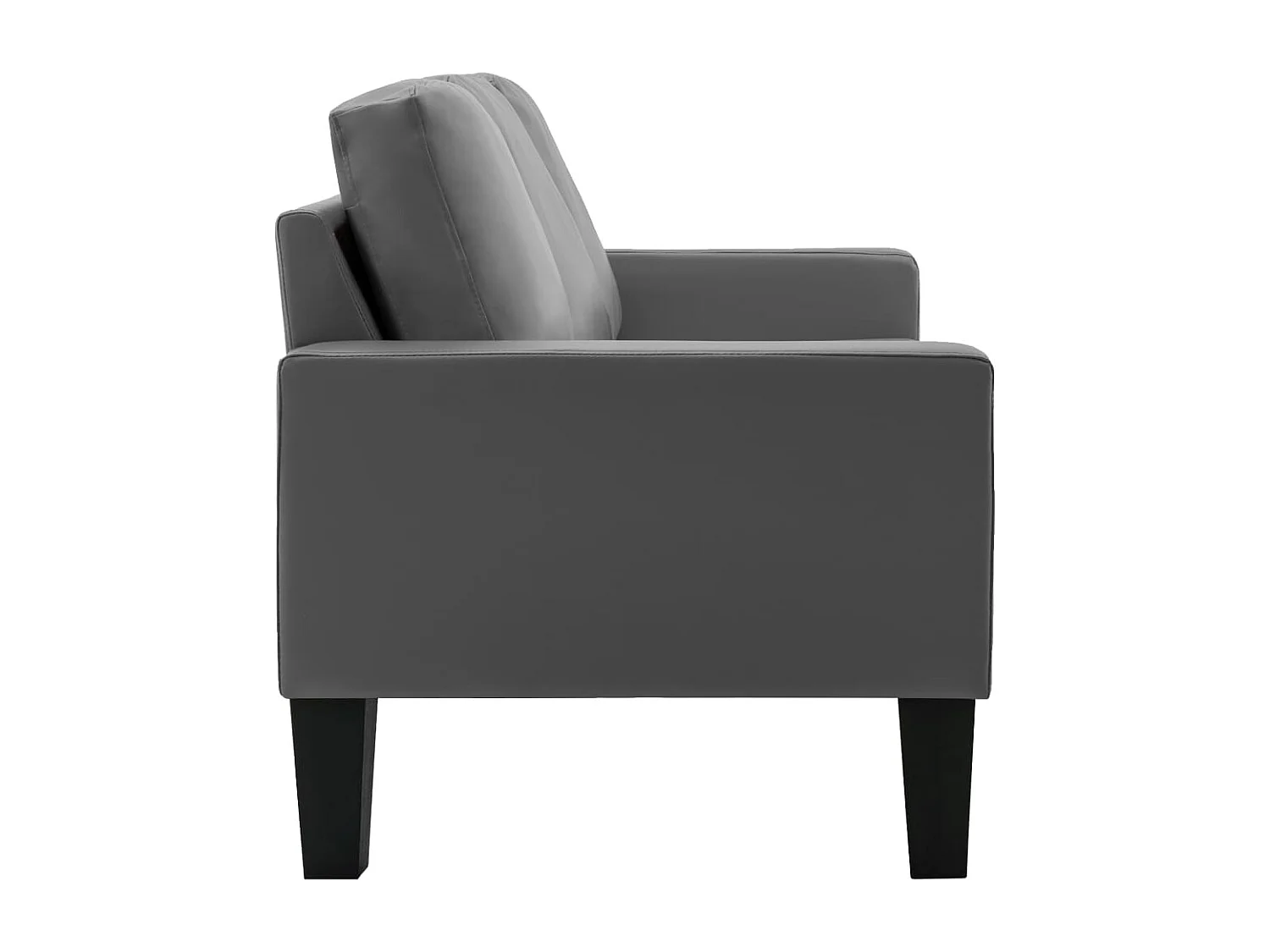 Canapé à 3 places Gris Similicuir