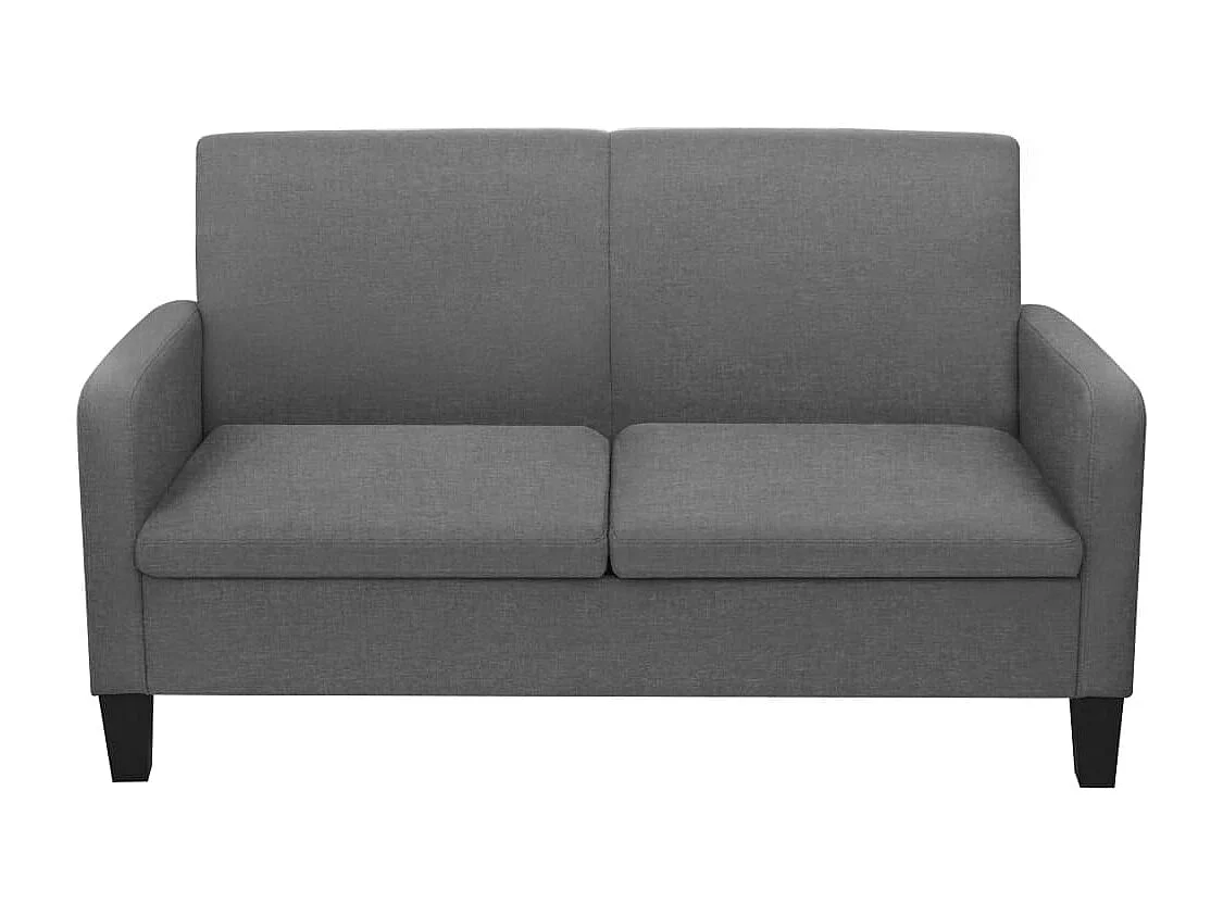 Canapé à 2 places 135x65x76 cm Gris foncé