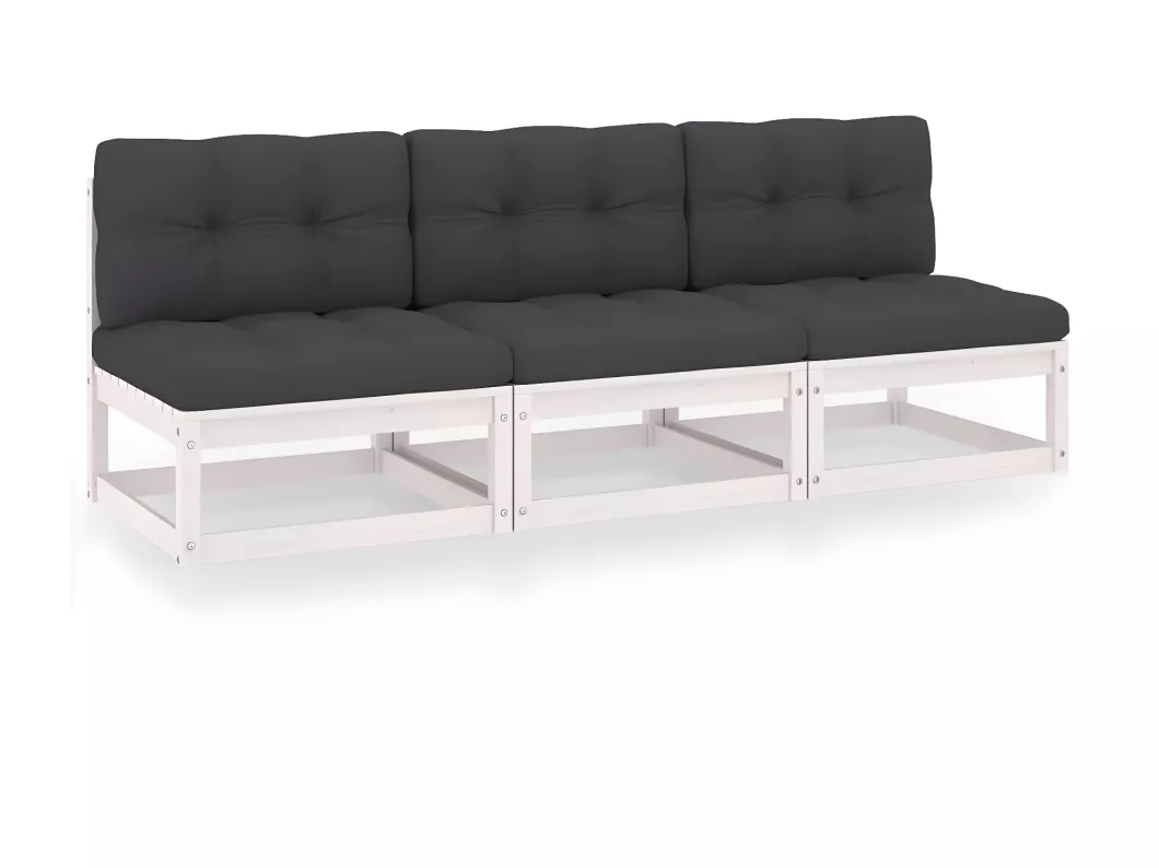 Kauf Unique 3-Sitzer-Sofa mit Kissen Kiefer Massivholz