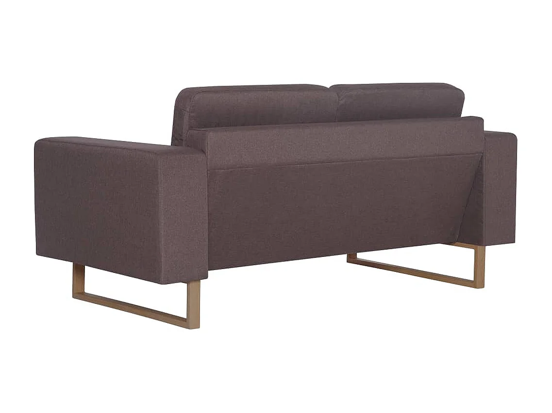 Divano a 2 Posti in Tessuto Grigio Talpa