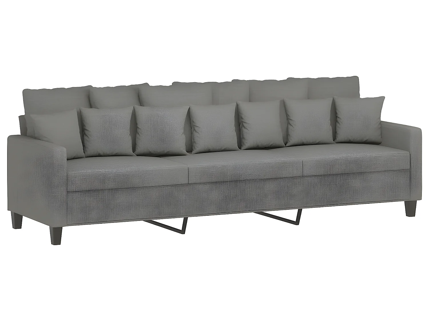 Canapé 3 places en tissu gris foncé