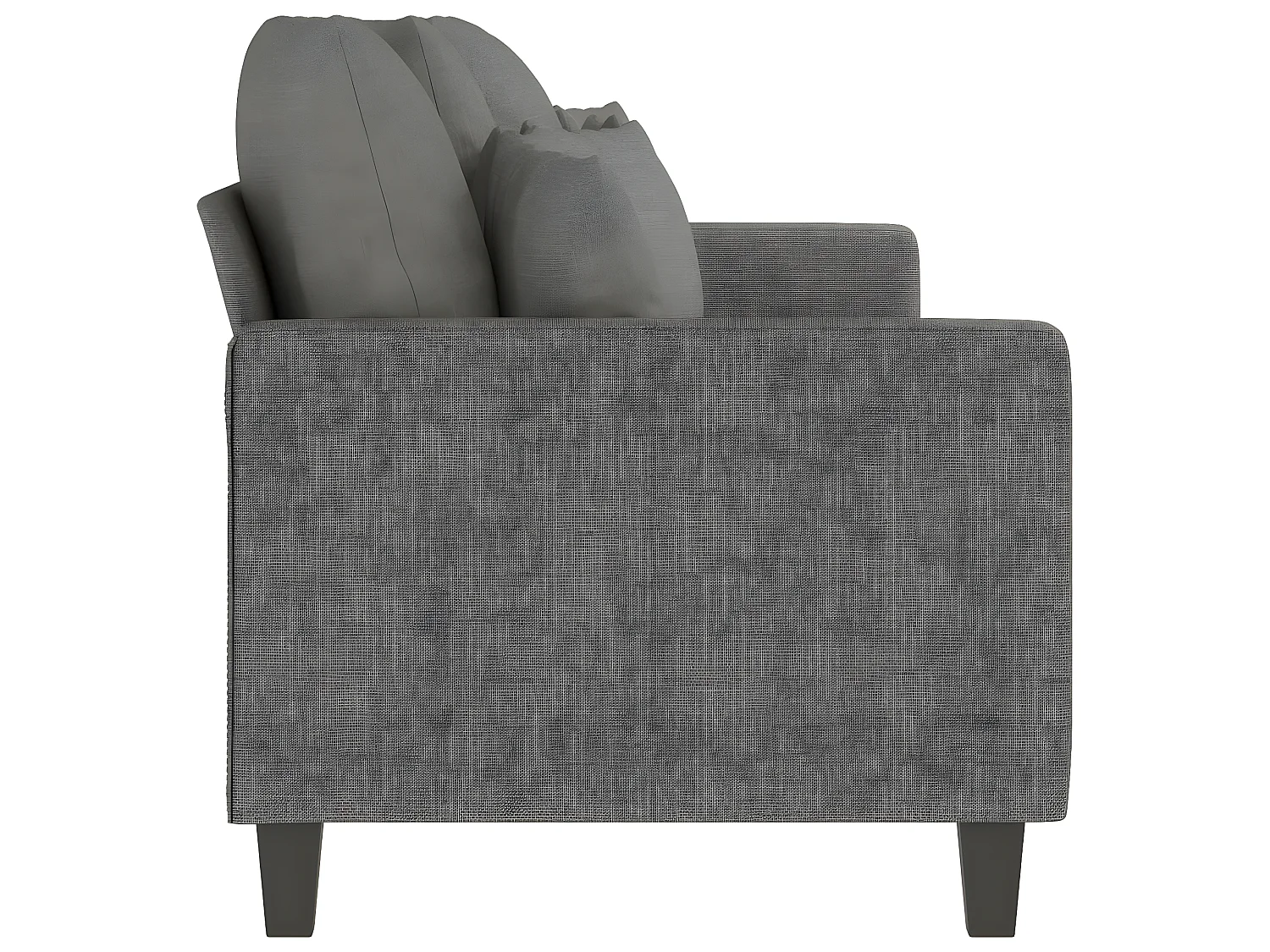 Canapé 3 places en tissu gris foncé