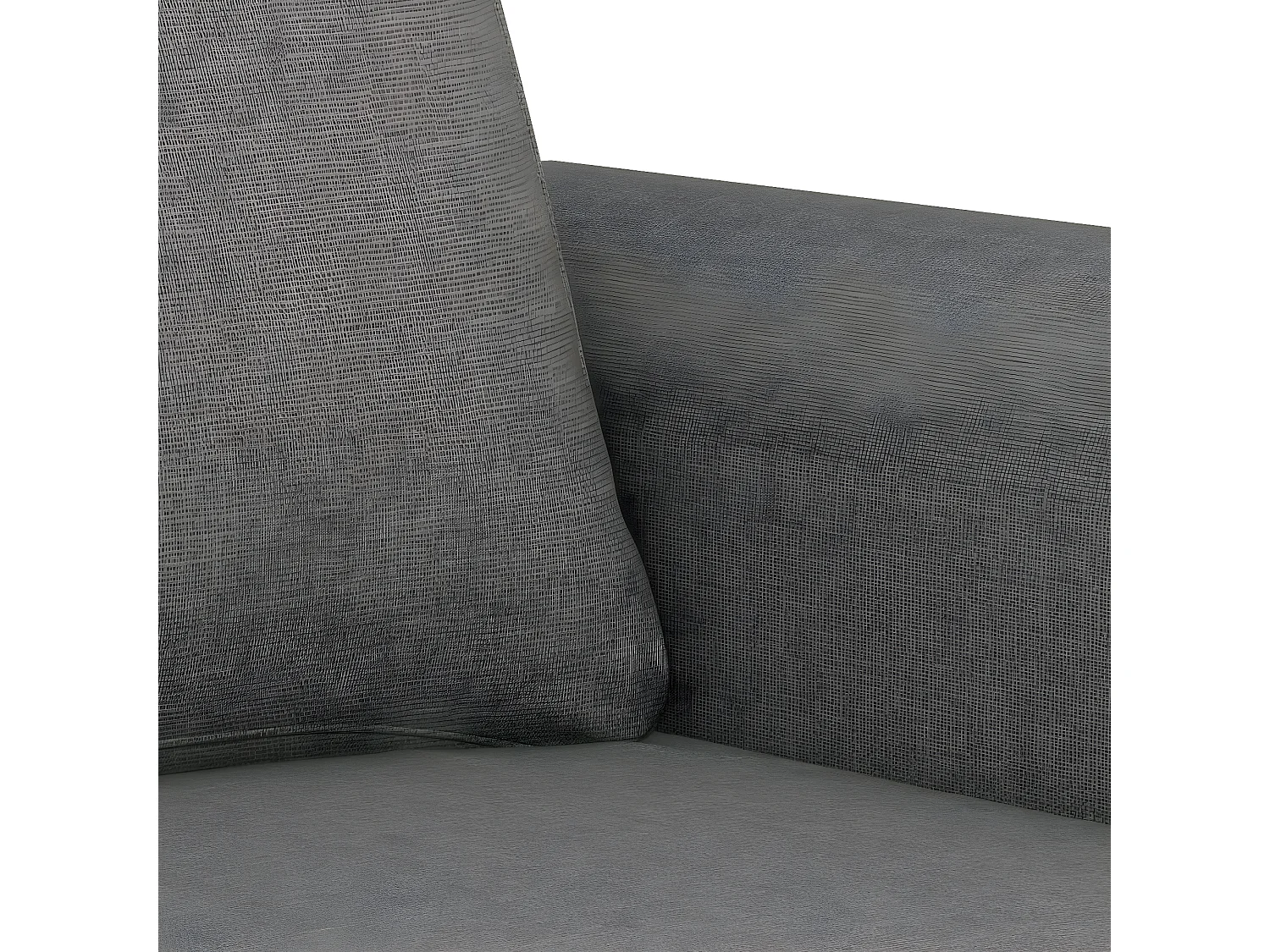 Canapé à 2 places Gris foncé 140 cm Tissu