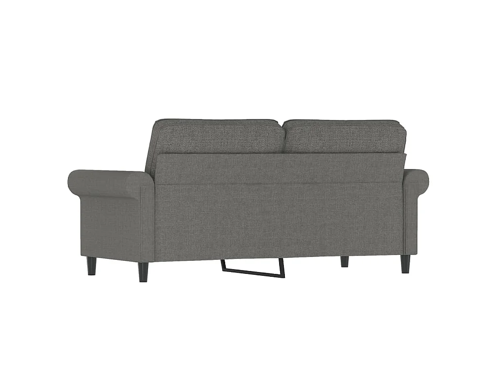 Canapé à 2 places Gris foncé 140 cm Tissu