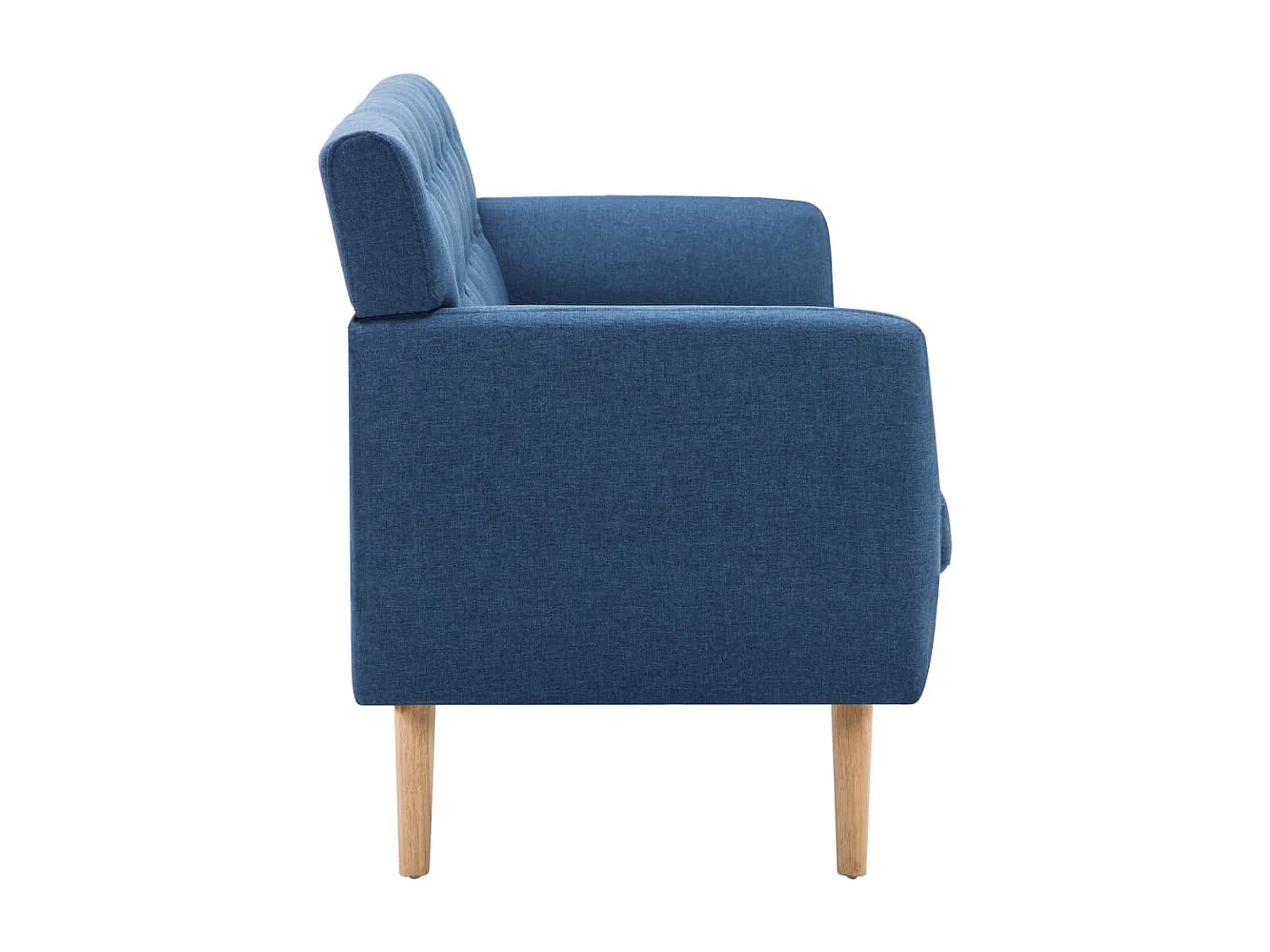 Sofá de 3 lugares estofos de tecido 172x70x82 cm azul