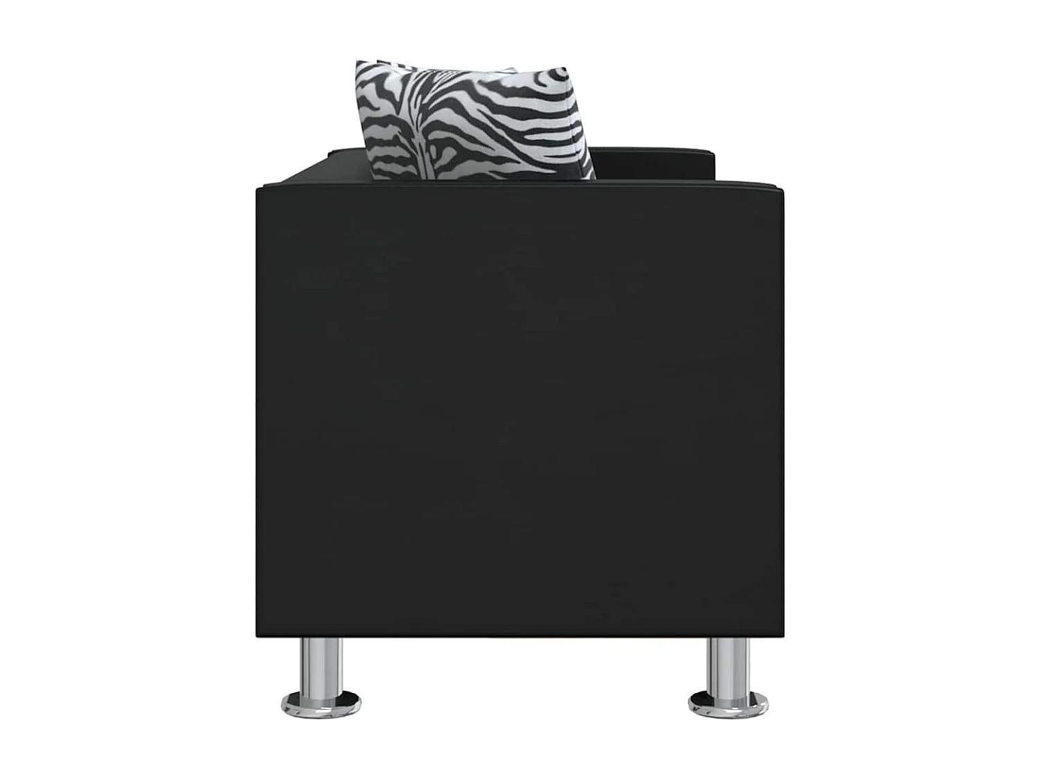 Sofá de 2 plazas de cuero artificial negro