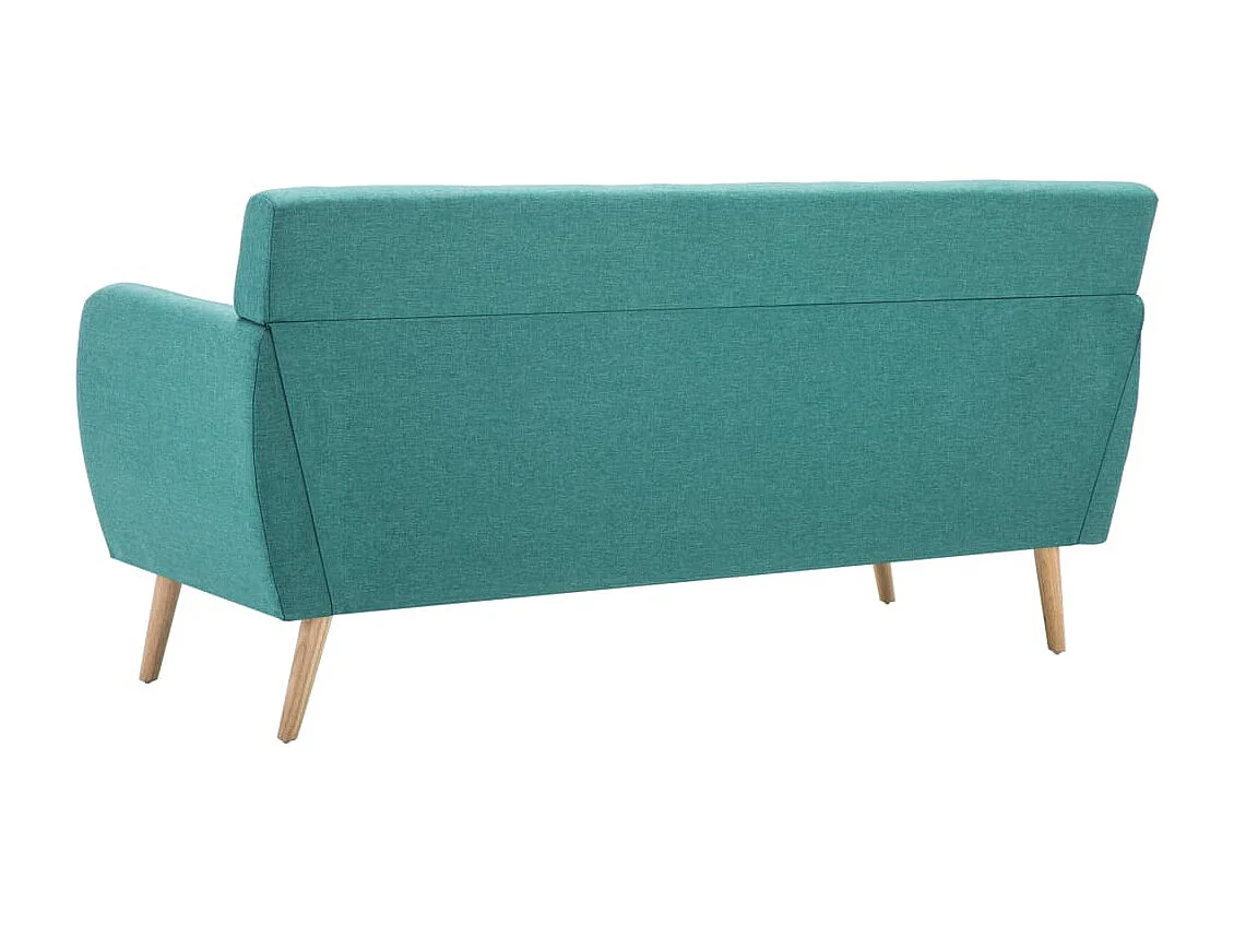 Sofá de 3 plazas tapizado de tela verde 172x70x82 cm