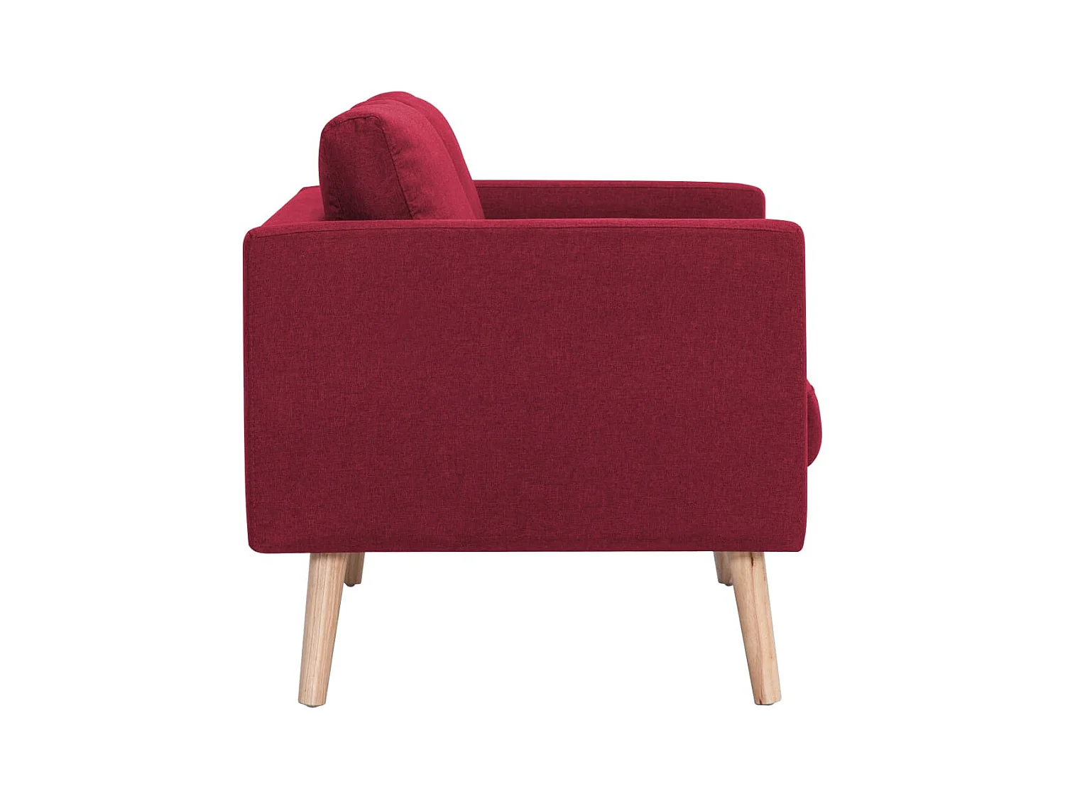 Canapé à 2 places tissu rouge bordeaux