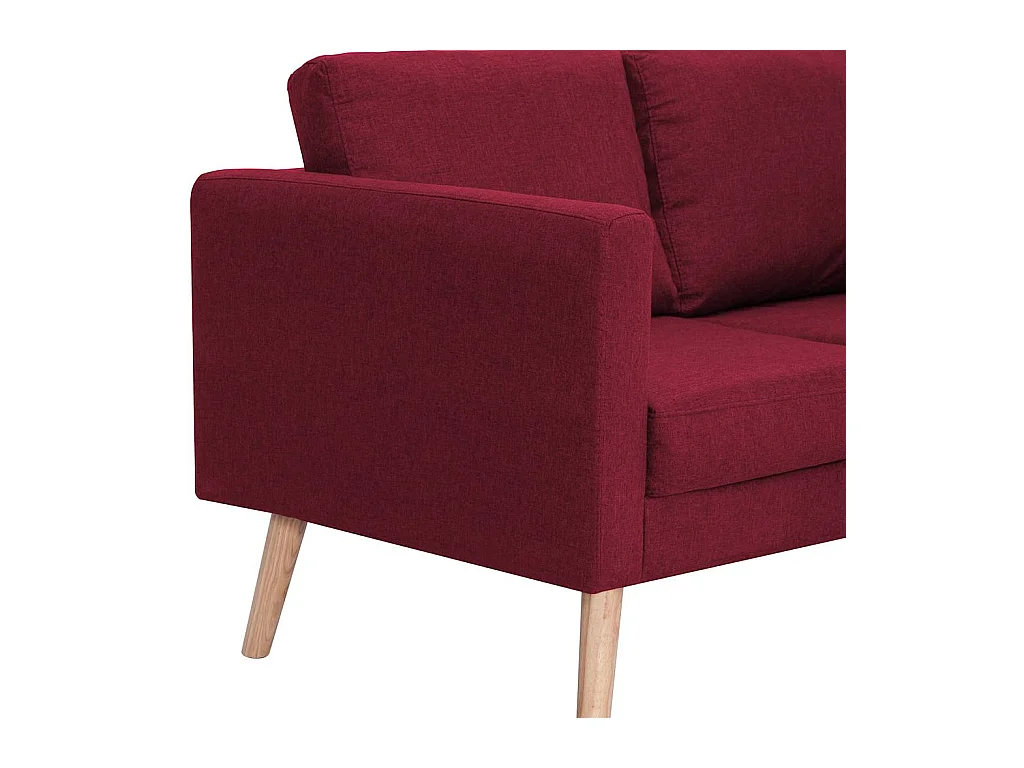 Canapé à 2 places tissu rouge bordeaux